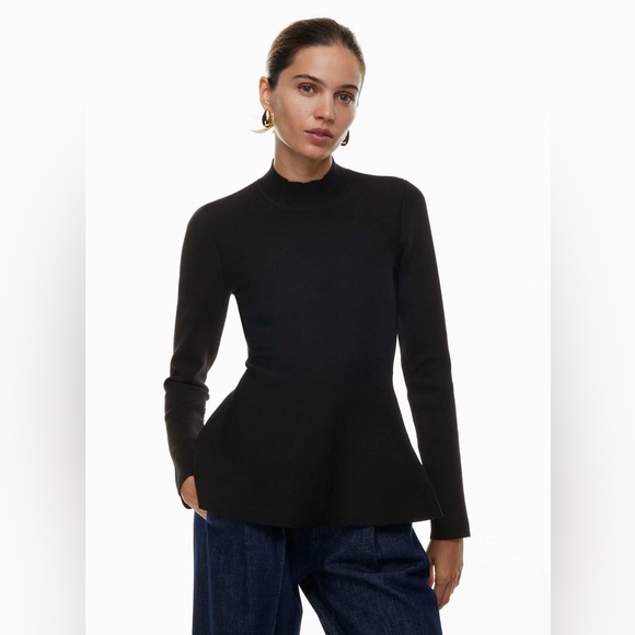 Babaton Tops - Aritzia Babaton | Sculpt Knit Trajectory Turtleneck | Scarab/Forest Green | M